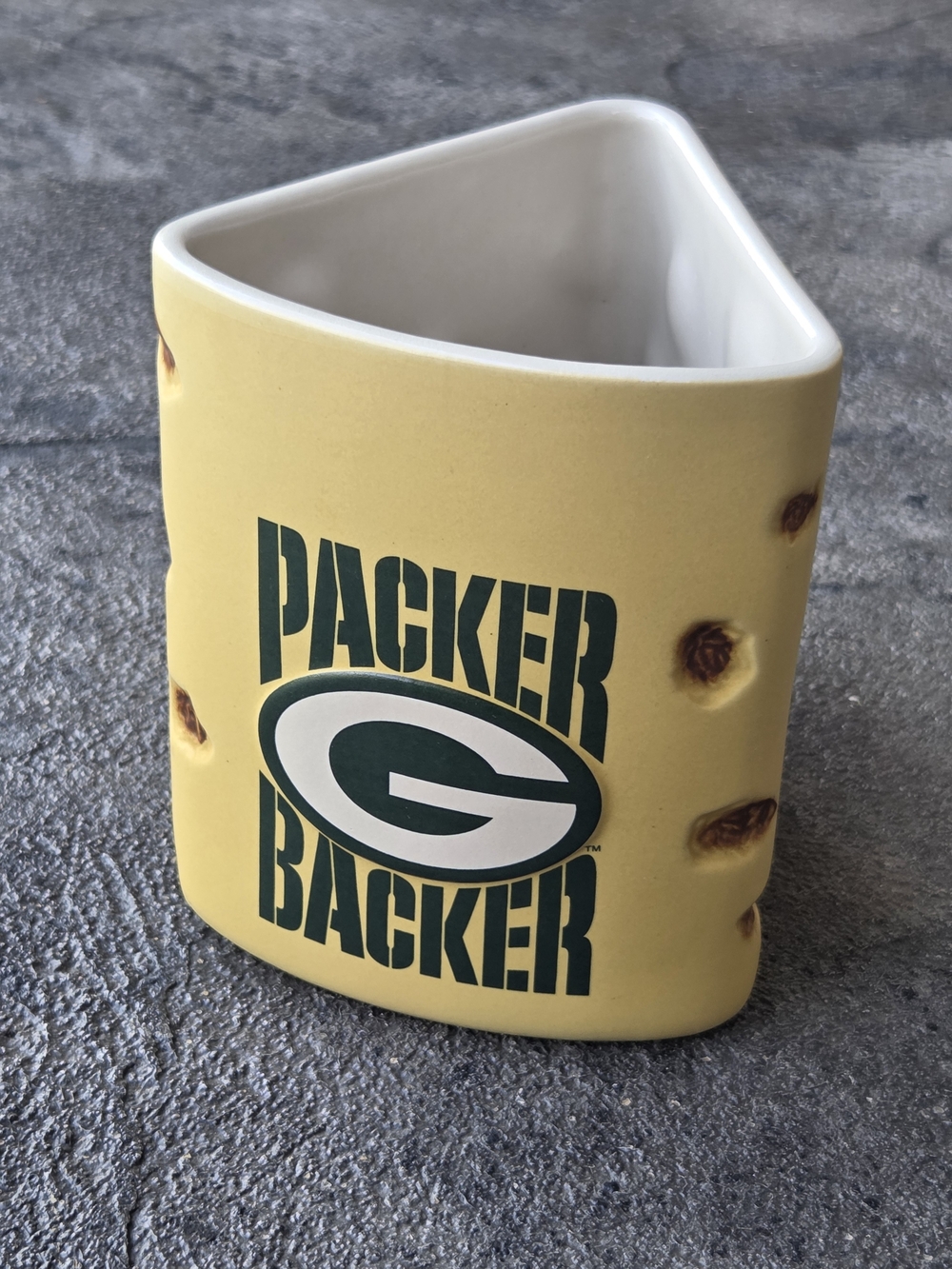 NFL Green Bay Packers Yellow Ceramic Coffee Mug/Pen Organizer Packer Backer